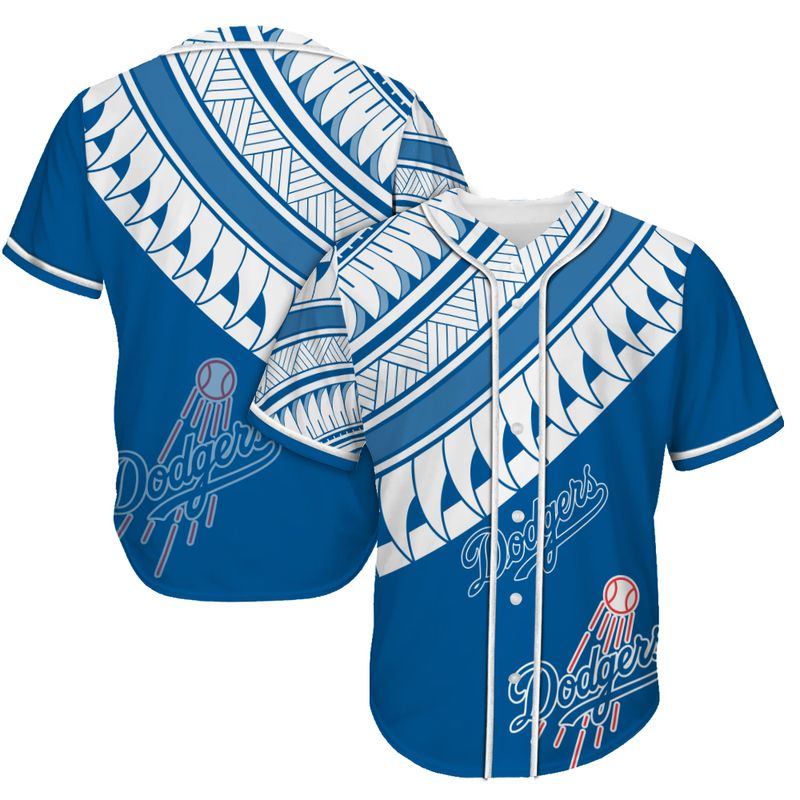 Los Angeles Dodgers Tribal Island Baseball Jersey