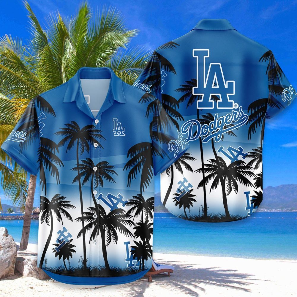 Los Angeles Dodgers Tropical Palm Wave Hawaiian Shirt