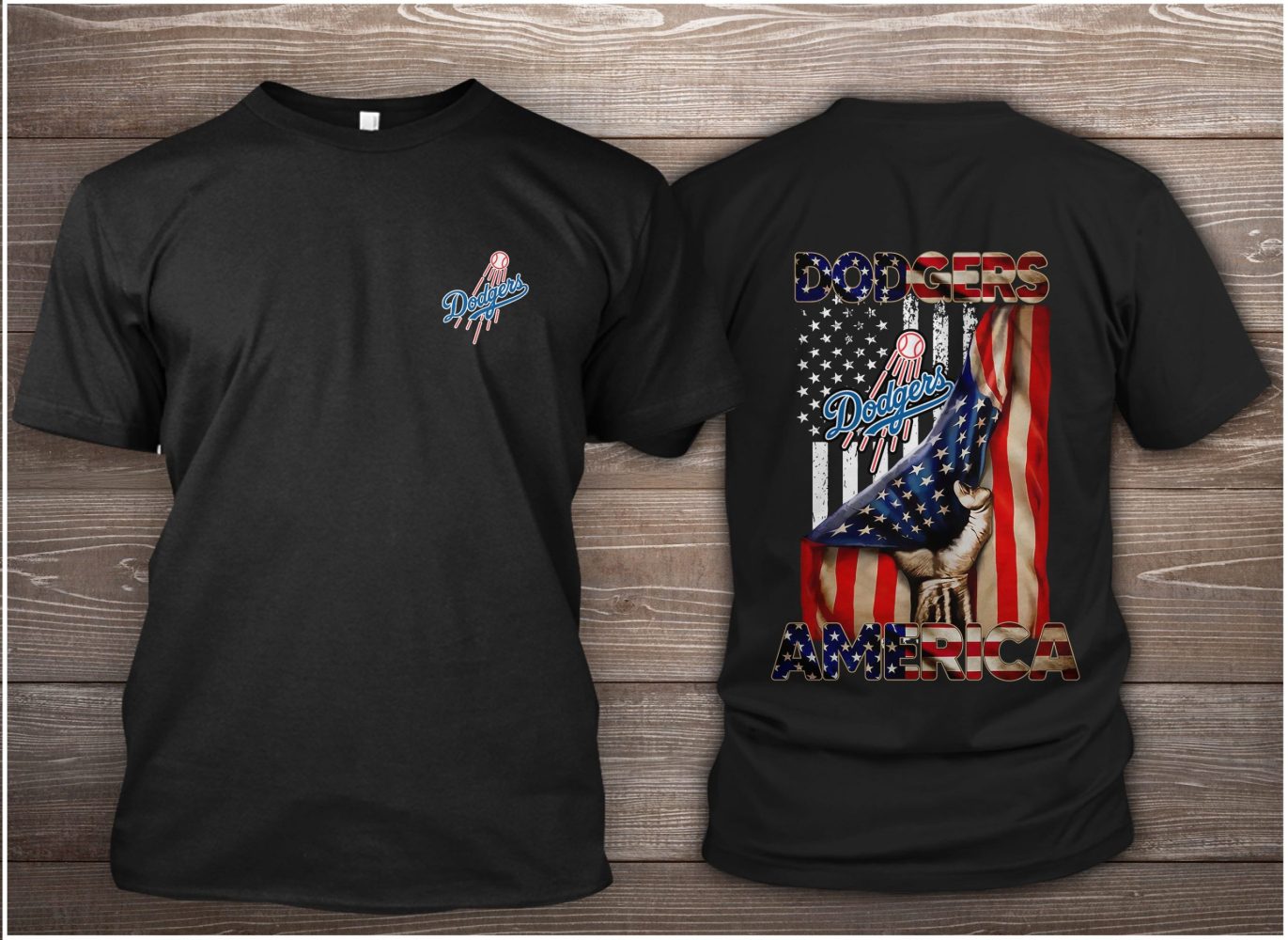 Los Angeles Dodgers Usa Flag Independence Day Shirt