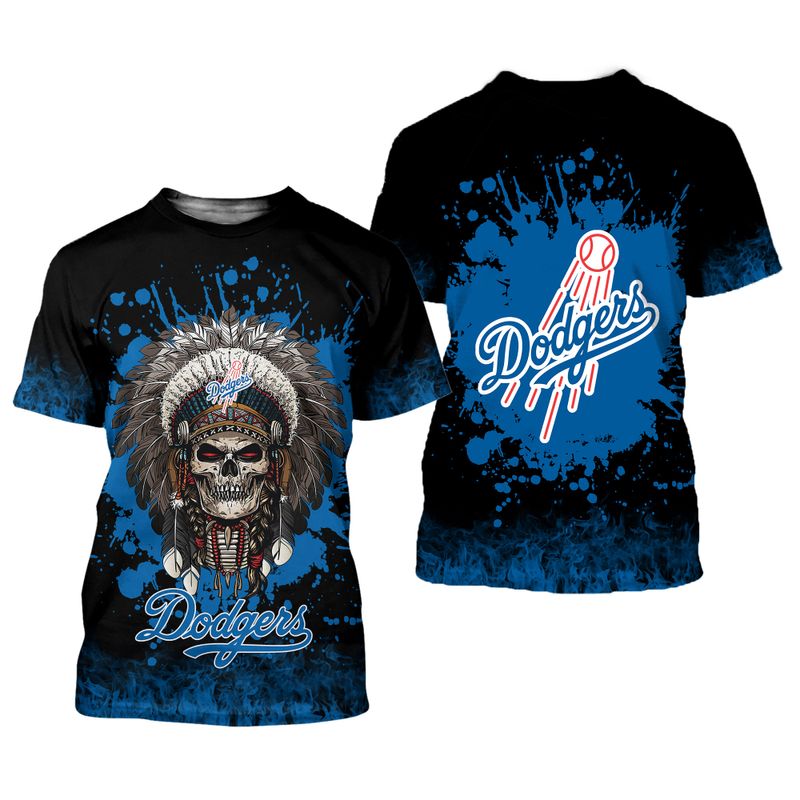 Los Angeles Dodgers Warrior Skull Shirt