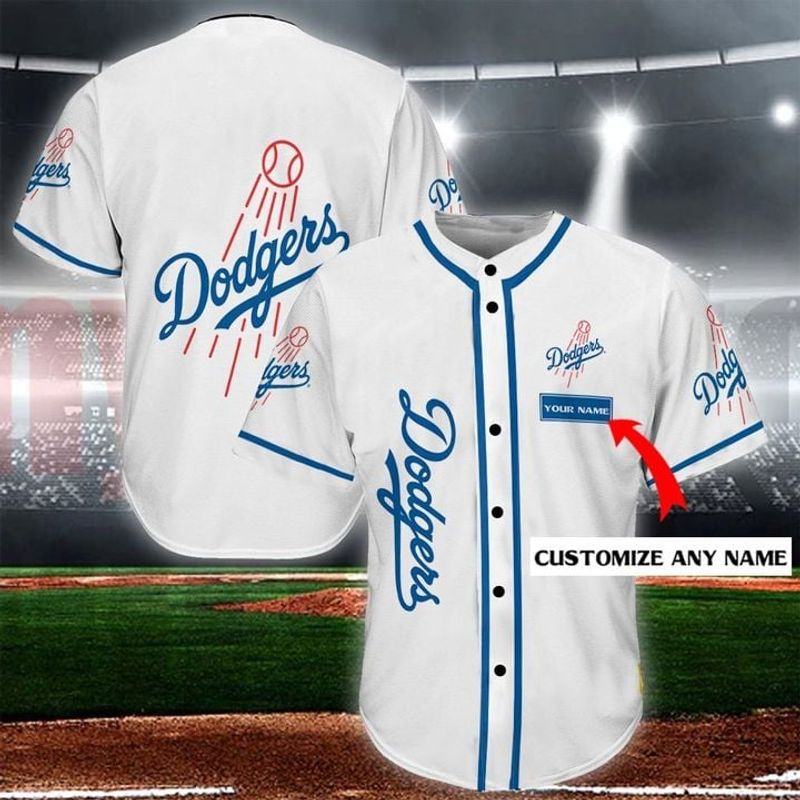 Los Angeles Dodgers White Custom Baseball Jersey