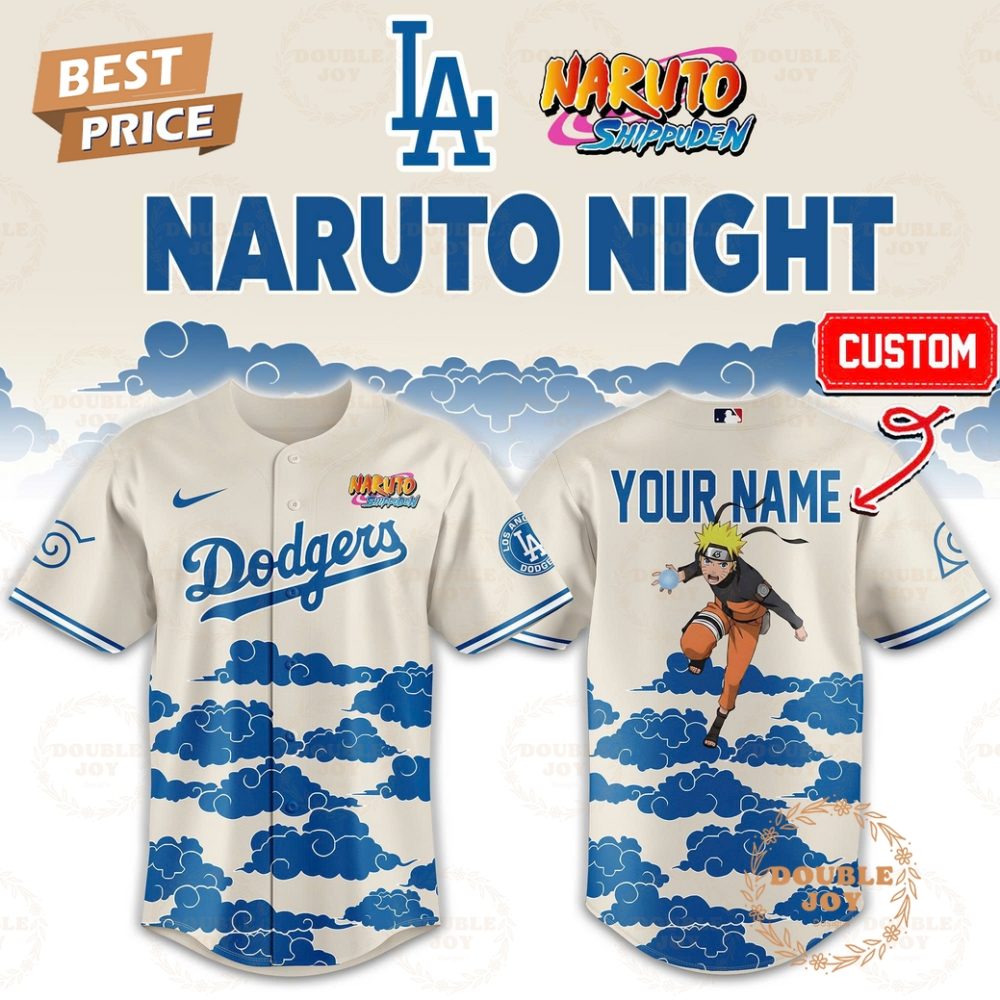 Los Angeles Dodgers X Naruto 2026 Custom Name Baseball Jersey