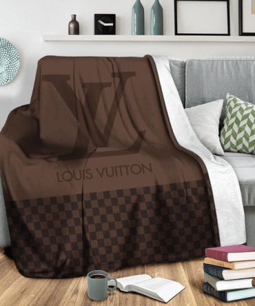 Louis Vuitton Brown Limited Editition Fleece Blankets 032