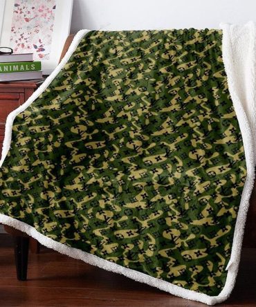 Louis Vuitton Camouflage Limited Editition Fleece Blankets 035 - Hearthtops Store