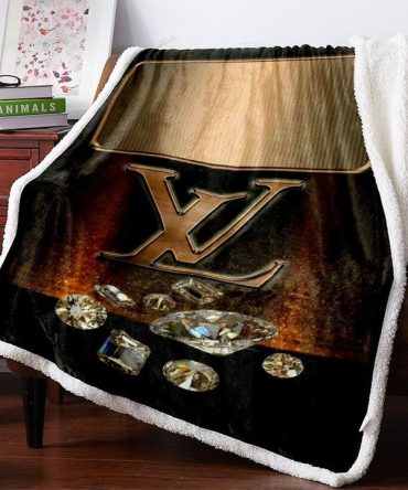 Louis Vuitton Luxury Fashion Fleece Blanket Set 58 - Hearthtops Store
