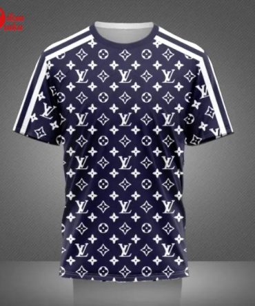 Louis Vuitton Navy Premium T-Shirt Luxury Brand Outfit For Men Women