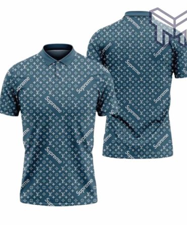 Louis Vuitton Polo Shirt, Lv Blue Polo Shirt For Men