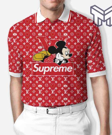 Louis Vuitton Polo,Louis Vuitton Supreme Mickey Limited Edition Premium Polo Shirts