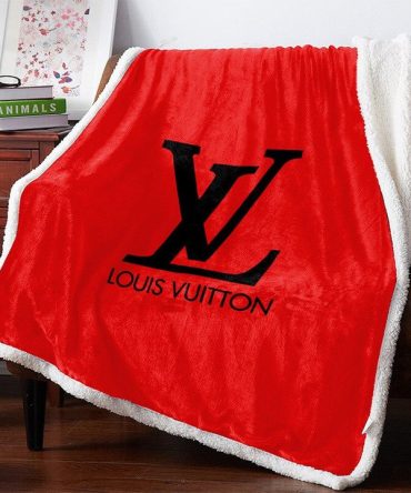 Louis Vuitton Red 3D Limited Edition Fleece Blanket 30 - Hearthtops Store