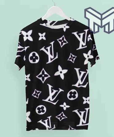 Louis Vuitton Shirt, Louis Vuitton Black White Luxury Brand Premium T-Shirt Outfit For Men Women