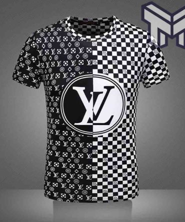 Louis Vuitton Shirt, Louis Vuitton Black White Luxury Brand T-Shirt Special Gift For Men Women