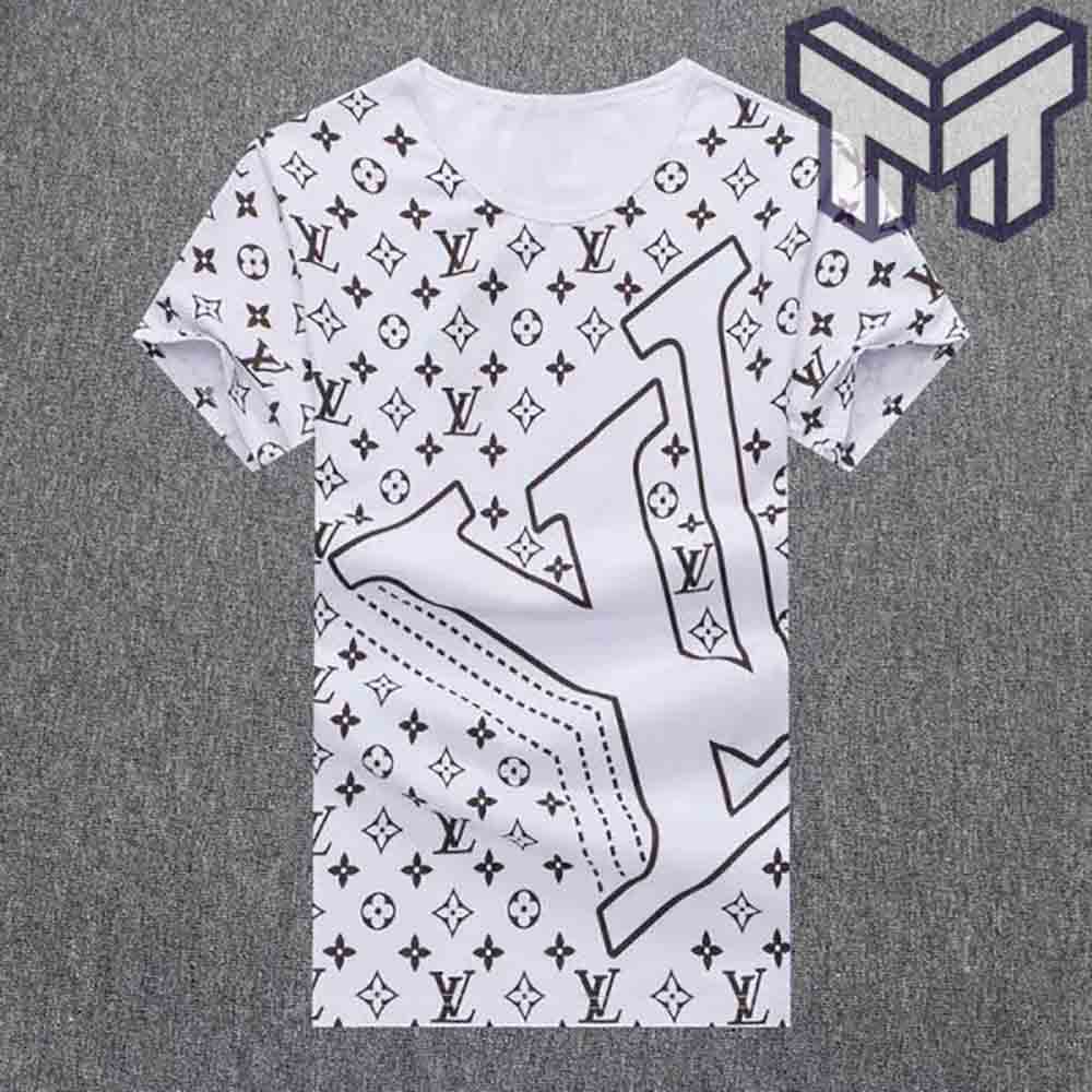 Louis Vuitton Shirt, Louis Vuitton Brown Logo White Premium T-Shirt Luxury Brand Outfit - Image 2
