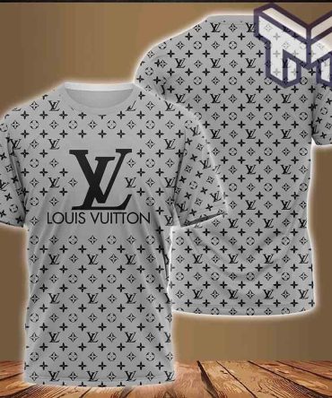 Louis Vuitton Shirt, Louis Vuitton Grey Luxury Brand Premium T-Shirt Outfit For Men Women