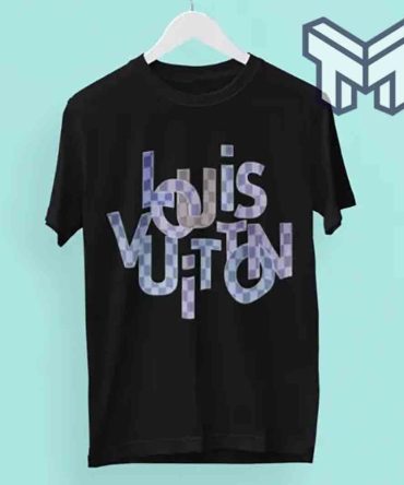 Louis Vuitton Shirt, Louis Vuitton Logo Black Luxury Brand T-Shirt For Men Women