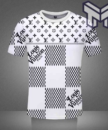 Louis Vuitton Shirt, Louis Vuitton Paris Pattern White T-Shirt Luxury Brand Outfit For Men Women