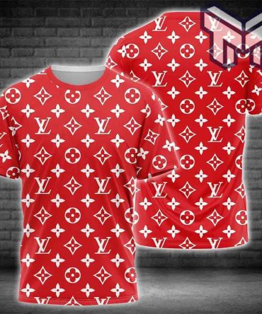 Louis Vuitton Shirt, Louis Vuitton Red Luxury Brand T-Shirt Outfit For Men Women