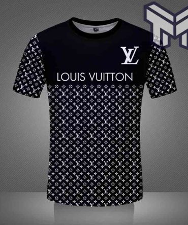 Louis Vuitton Shirt, Louis Vuitton White Pattern Black Luxury Brand T-Shirt For Men Women