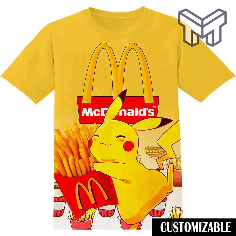 Mcdonalds Pokemon Pikachu 3D T-Shirt ,All Over 3D Printed Shirts