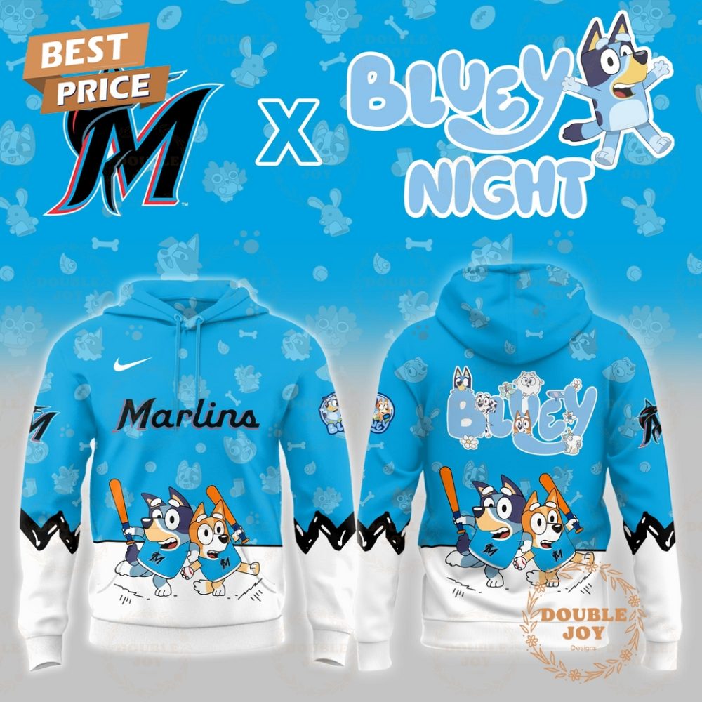Miami Marlins Bluey Night 2025 Limited Edition Hoodie