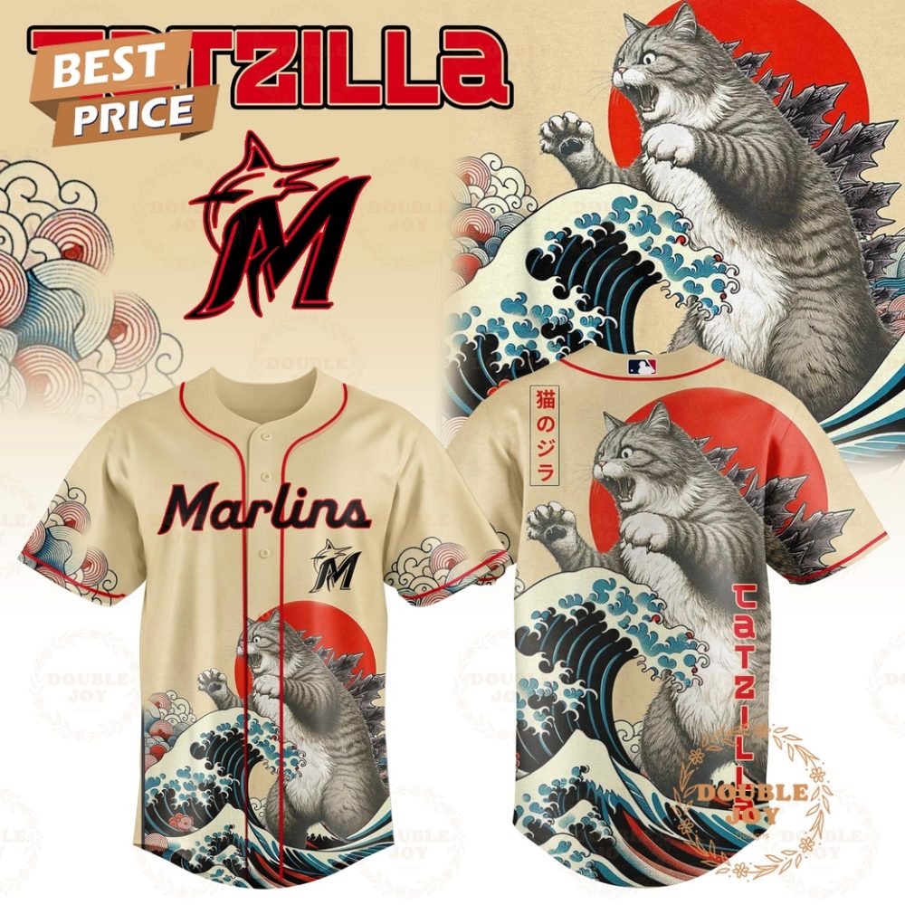 Miami Marlins Catzilla 2025 Japan Limited Edition Baseball Jersey