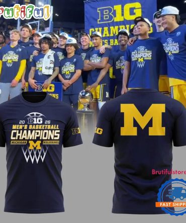 Michigan Wolverines 2026 Big Ten Men'S Basketball Regular Season Champions All Over Print Shirt