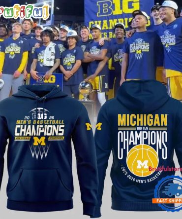 Michigan Wolverines 2026 Big Ten Men'S Basketball Regular Season Champions Hoodie