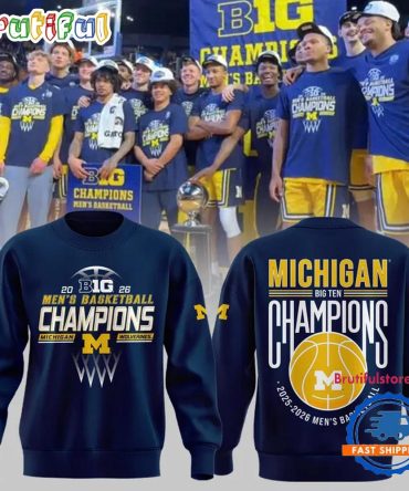 Michigan Wolverines 2026 Big Ten Men'S Basketball Regular Season Champions Sweatshirt