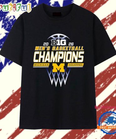 Michigan Wolverines Big Ten Men’S Basketball Regular Season Champions 2026 T Shirt