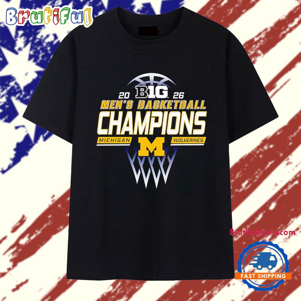 Michigan Wolverines Big Ten Men’S Basketball Regular Season Champions 2026 T Shirt