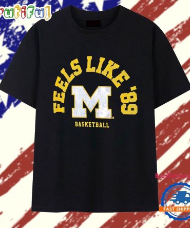 Michigan Wolverines Men’S Basketball Feels Like ’89 Logo Retro T Shirt