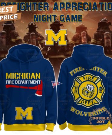Michigan Wolverines X Firefighter Appreciation Night Game 2025 Hoodie