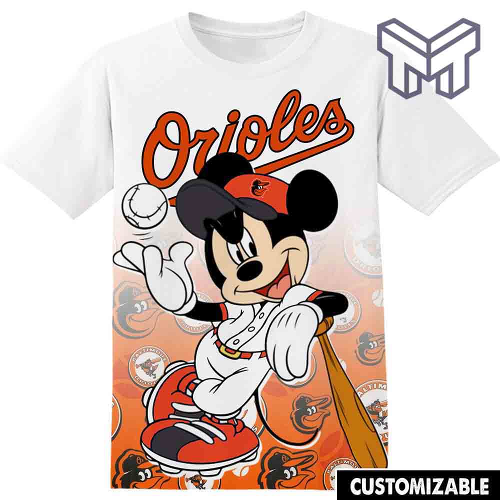 Mlb Baltimore Orioles Disney Mickey 3D T-Shirt ,All Over 3D Printed Shirts - Image 2