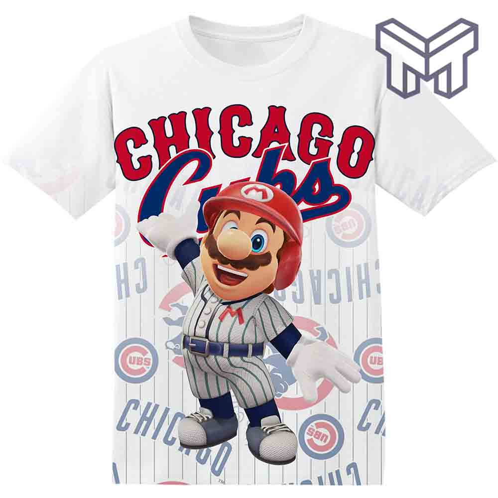 Mlb Chicago Cubs Super Mario 3D T-Shirt ,All Over 3D Printed Shirts - Image 2