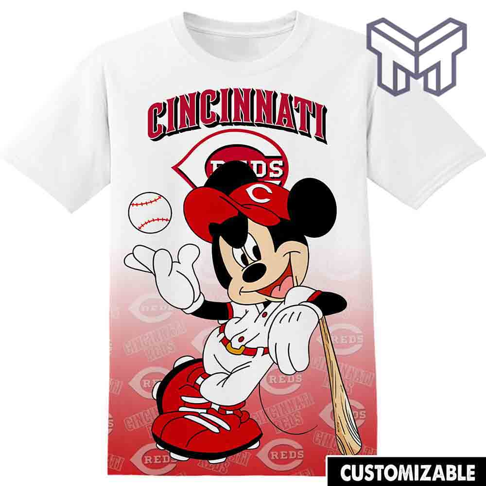 Mlb Cincinnati Reds Mickey 3D T-Shirt ,All Over 3D Printed Shirts - Image 2