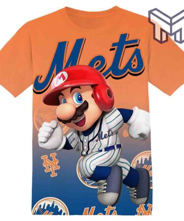 Mlb New York Mets Super Mario 3D T-Shirt ,All Over 3D Printed Shirts
