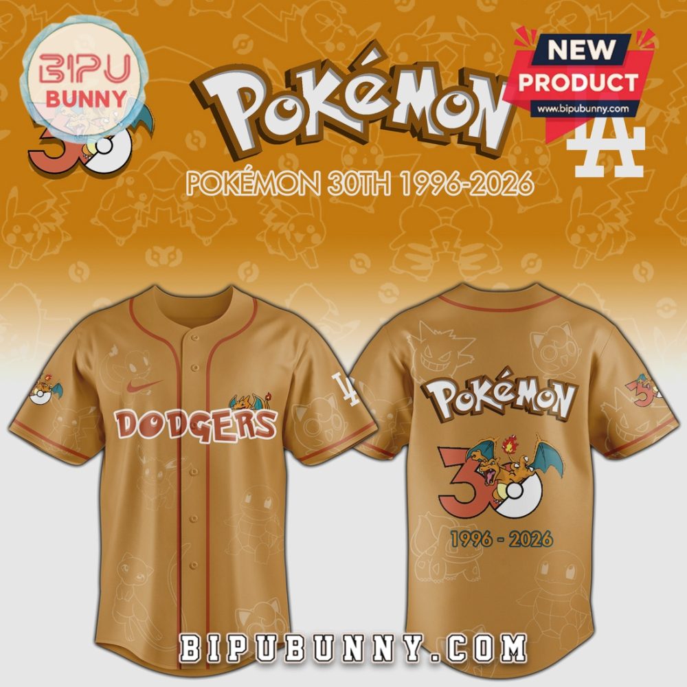 Limited Edition Pokémon 30Th Anniversary Dodgers Jersey - Celebrate 1996-2026 In Style!