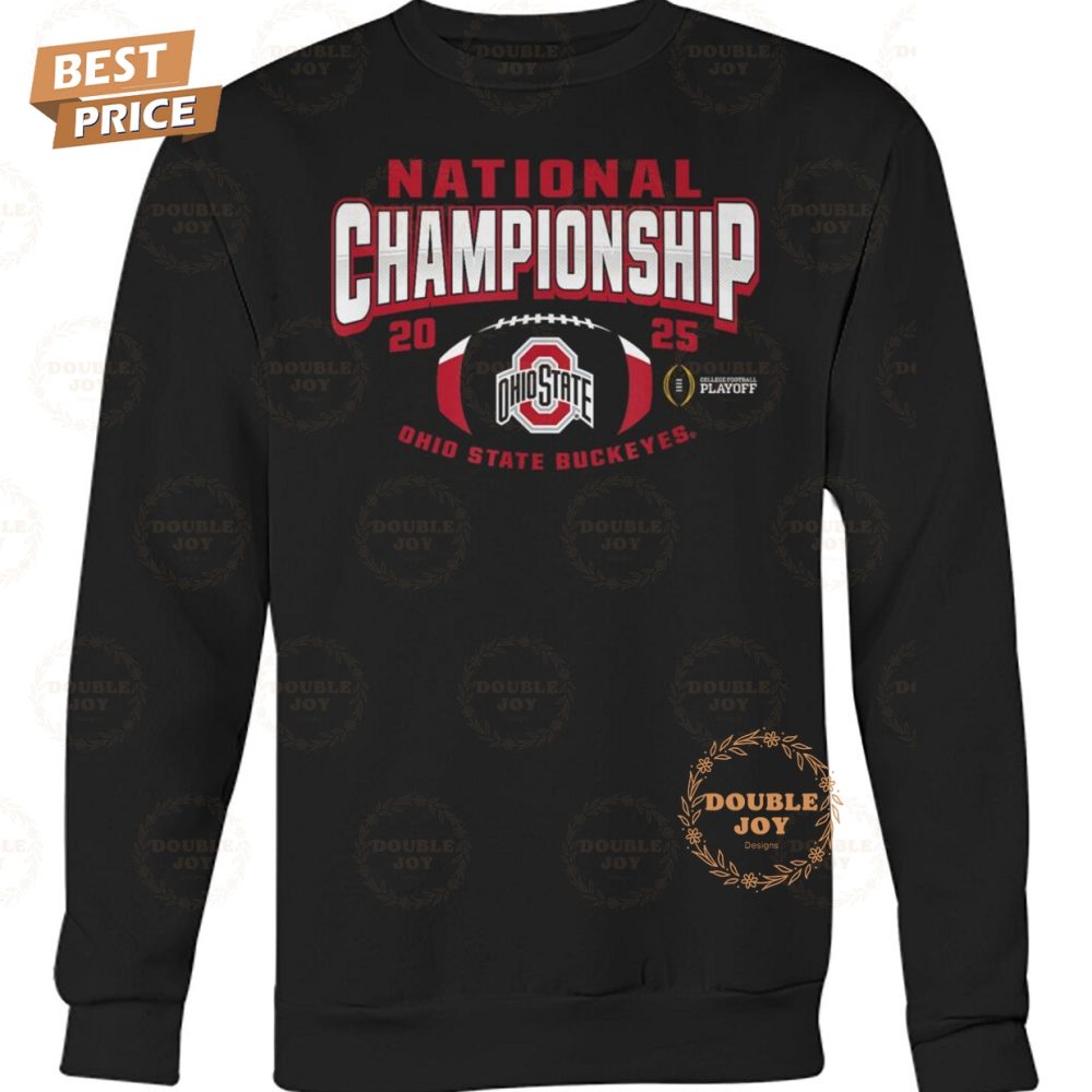National Championship 2025 Ohio State Buckeyes Ncaa, College Football Playoff T-Shirt - Image 2