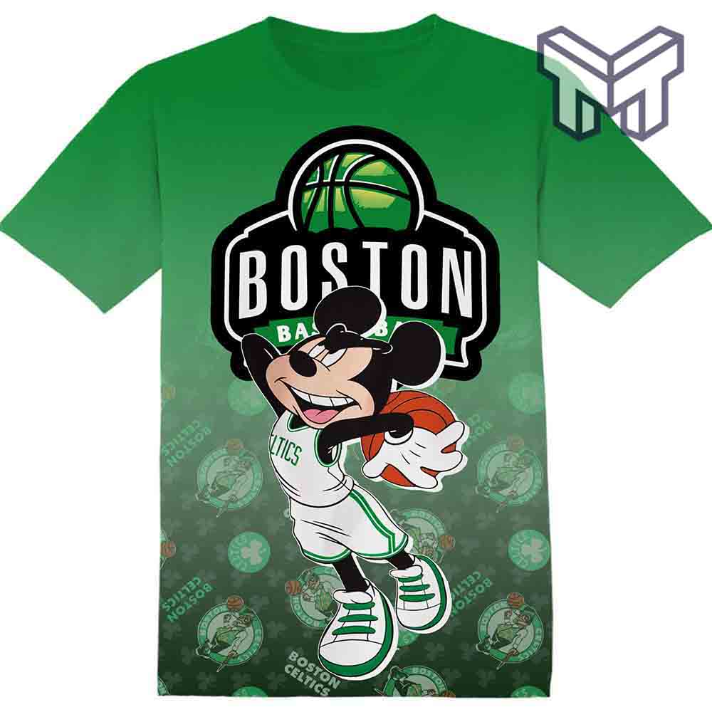 Nba Boston Celtics Disney Mickey 3D T-Shirt ,All Over 3D Printed Shirts