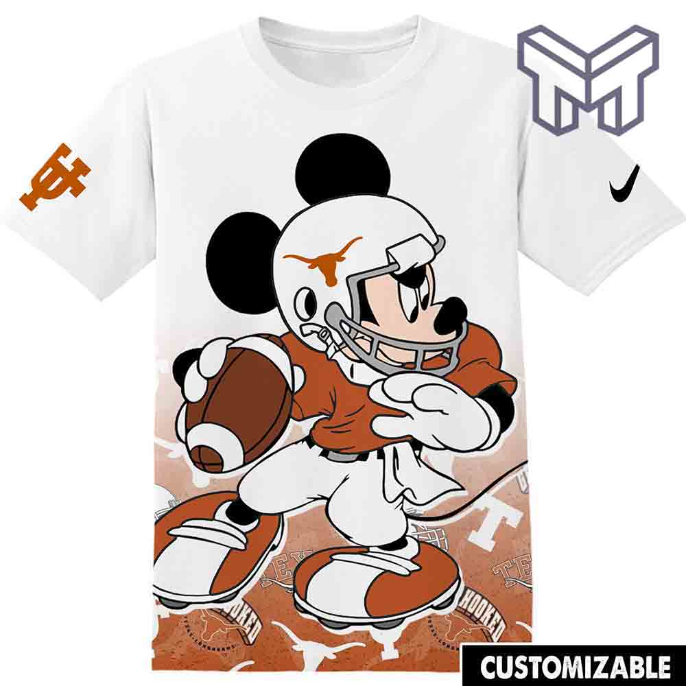 Ncaa Football Texas Longhorns Mickey 3D T-Shirt ,All Over 3D Printed Shirts - Image 2