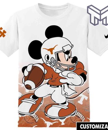 Ncaa Football Texas Longhorns Mickey 3D T-Shirt ,All Over 3D Printed Shirts
