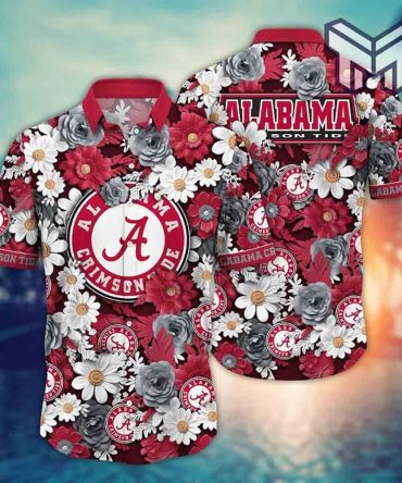 Ncaa Hawaiian Shirts, Alabama Crimson Tide Hawaiian Shirt, Aloha Shirt, Hawaiian Shirts For Men