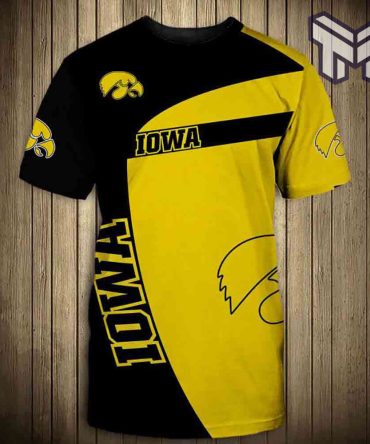 Ncaa Iowa Hawkeyes T Shirt Mens 3D T-Shirt, All Over 3D Printed Shirts