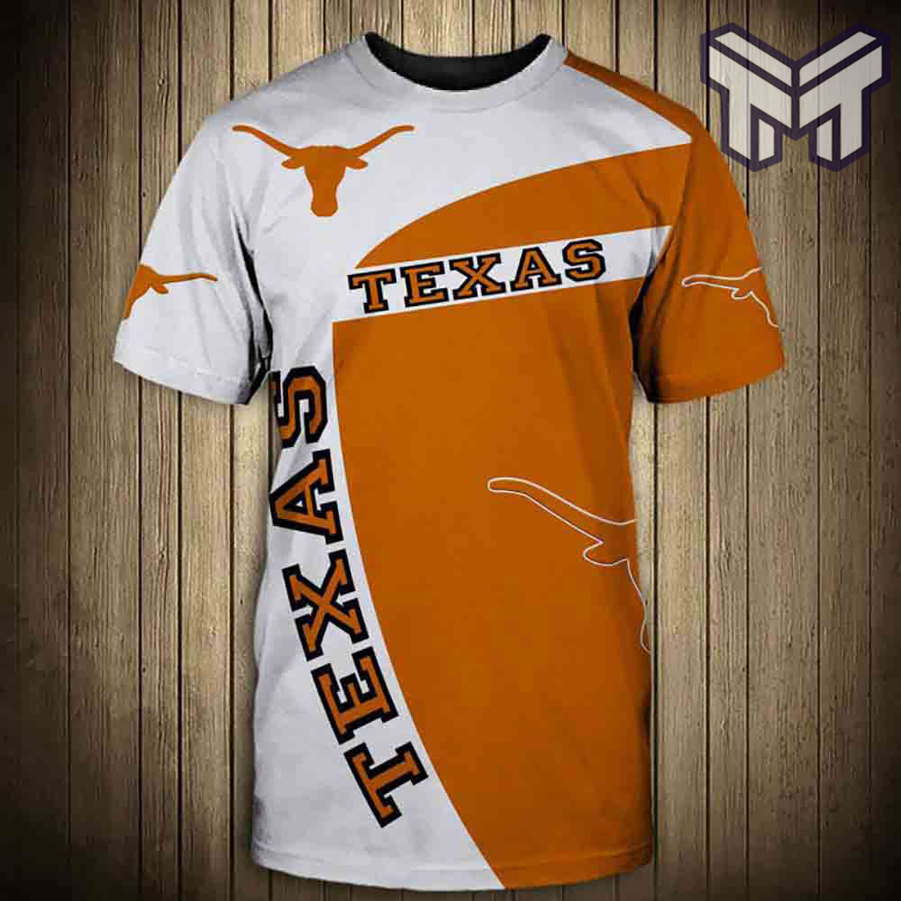 Ncaa Texas Longhorns T Shirt Mens 3D T-Shirt, All Over 3D Printed Shirts - Image 2