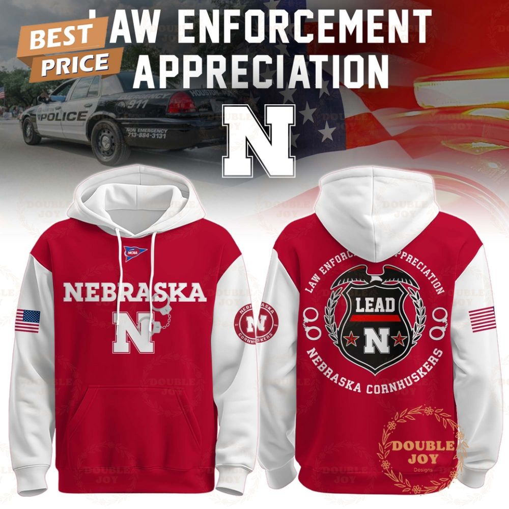Nebraska Cornhuskers Ncaa X Law Enforcement Appreciation 2025 Hoodie