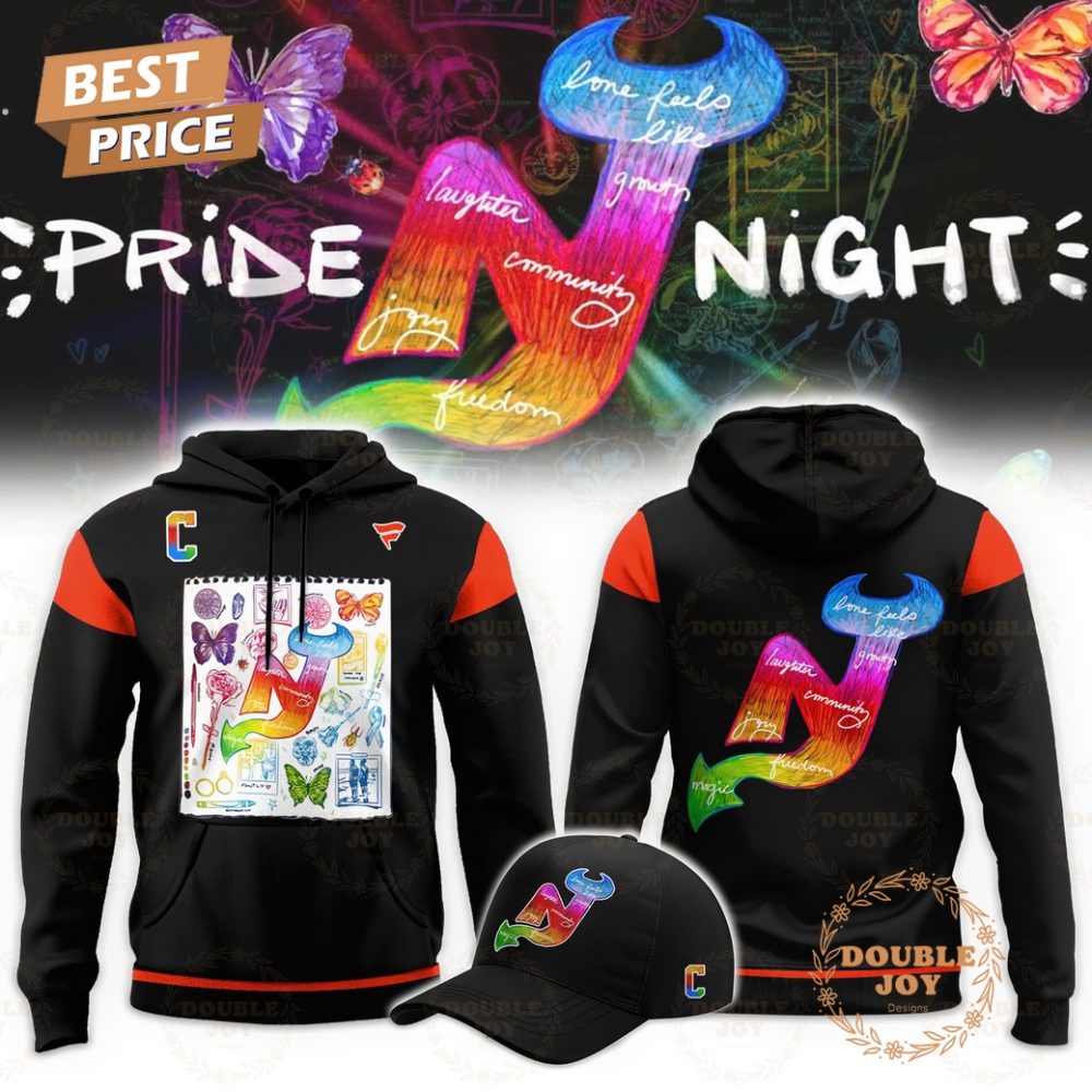 New Jersey Devils Nhl 2025 "Pride Night" Limited Edition Hoodie - Black