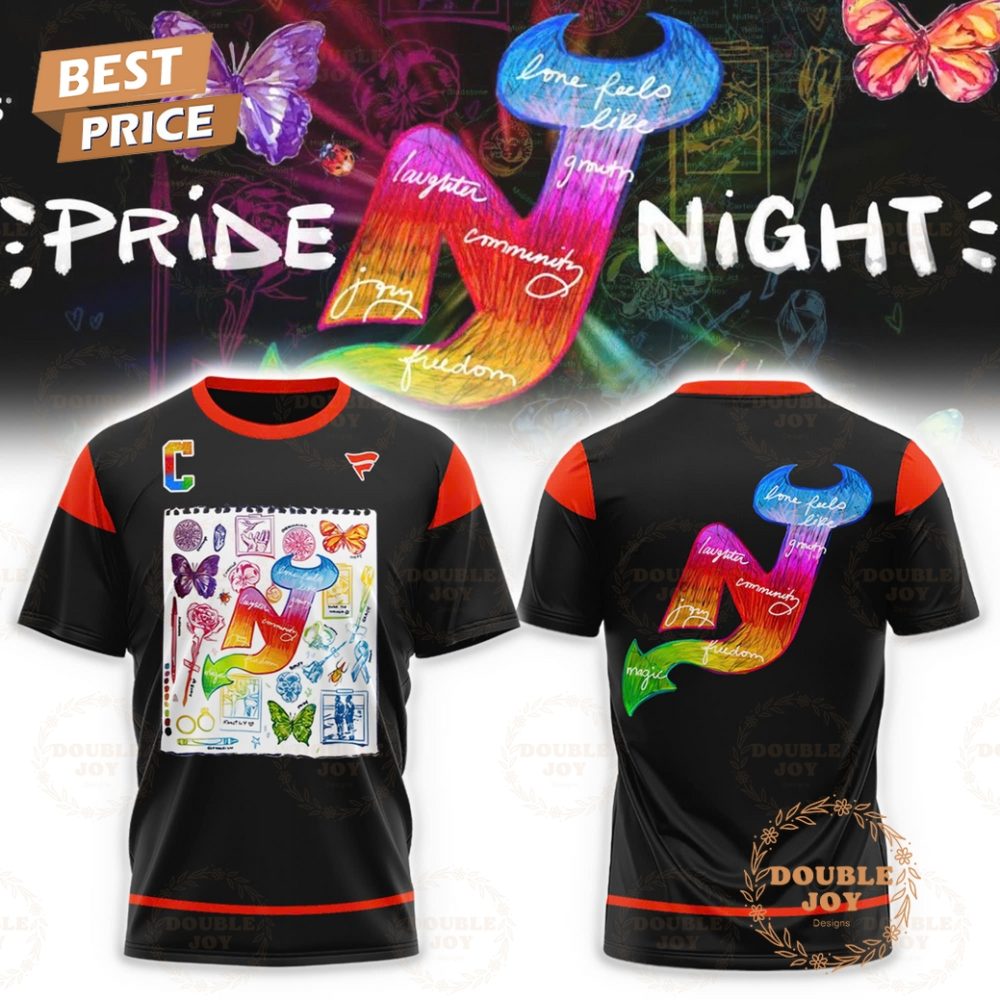 New Jersey Devils Nhl 2025 "Pride Night" Limited Edition Hoodie - Black - Image 2
