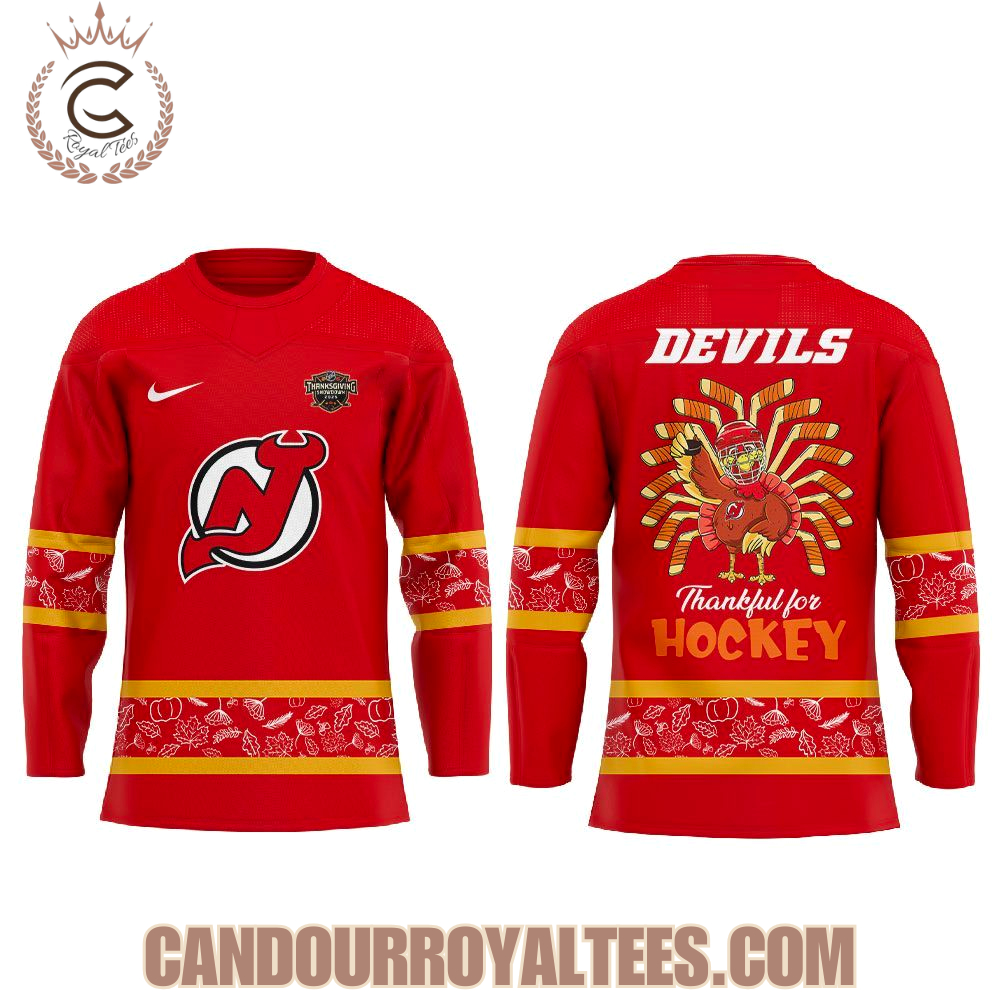 New Jersey Devils Happy Thanksgiving 2025 Jersey - Image 2