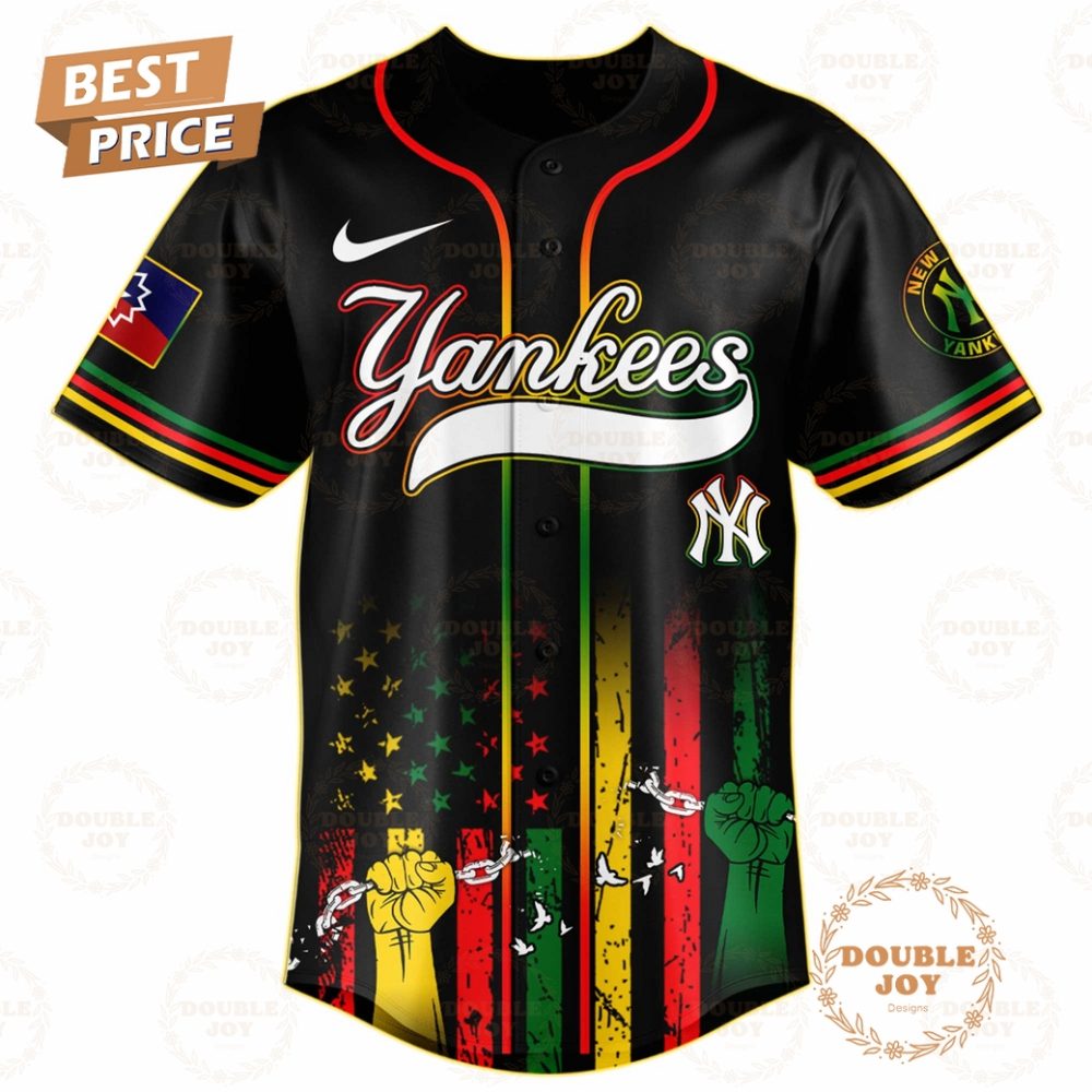 New York Yankees Juneteenth Freedom Day 2025 Special Edition Baseball Jersey - Image 2
