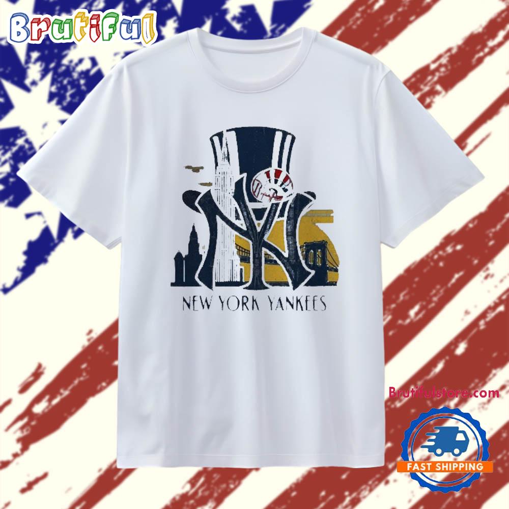 New York Yankees Uncle Sam Hat Skyline T Shirt