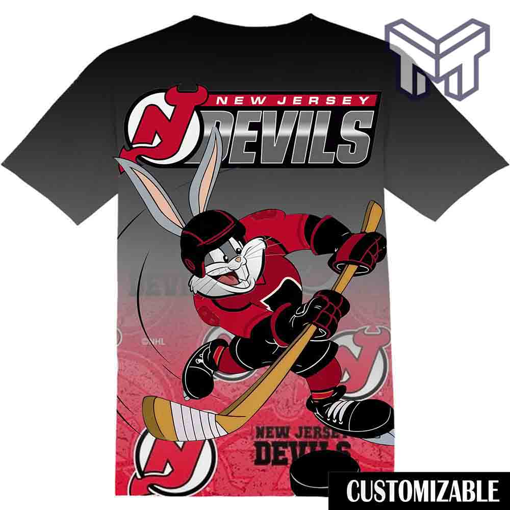 Nhl New Jersey Devils Bugs Bunny 3D T-Shirt ,All Over 3D Printed Shirts